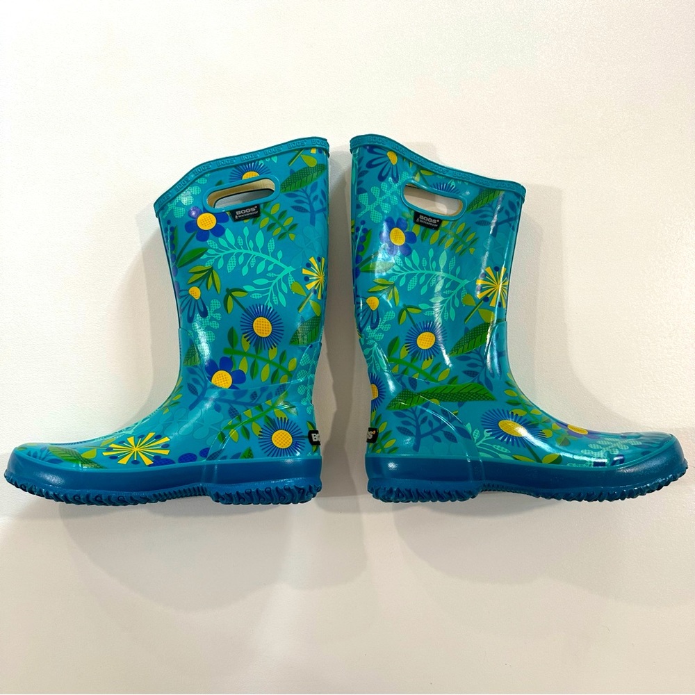 Bogs Waterproof Floral Print Rubber Rain Boots Womens Size 10